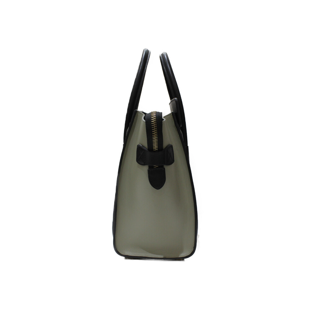 Celine bag classic Handbag Leather Black Gray Luggage Brown